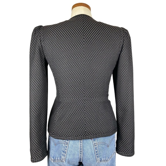 Armani Collezioni Wool Silk Blend Textured Fitted Blazer Sz 6 - Picture 12 of 14